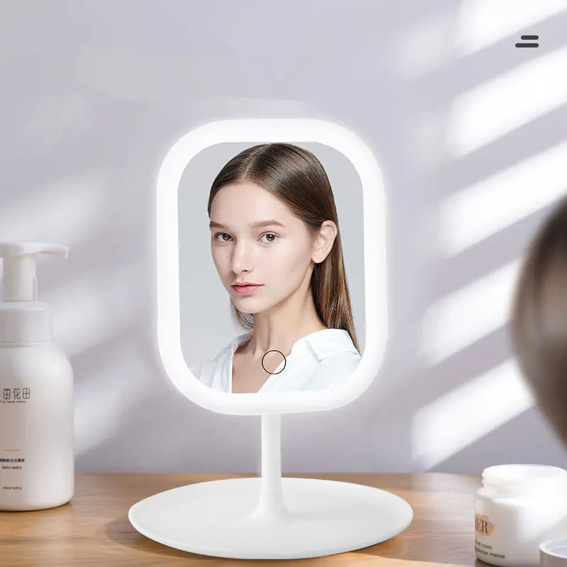 LED Makeup Mirror with USB Charging for Desktop