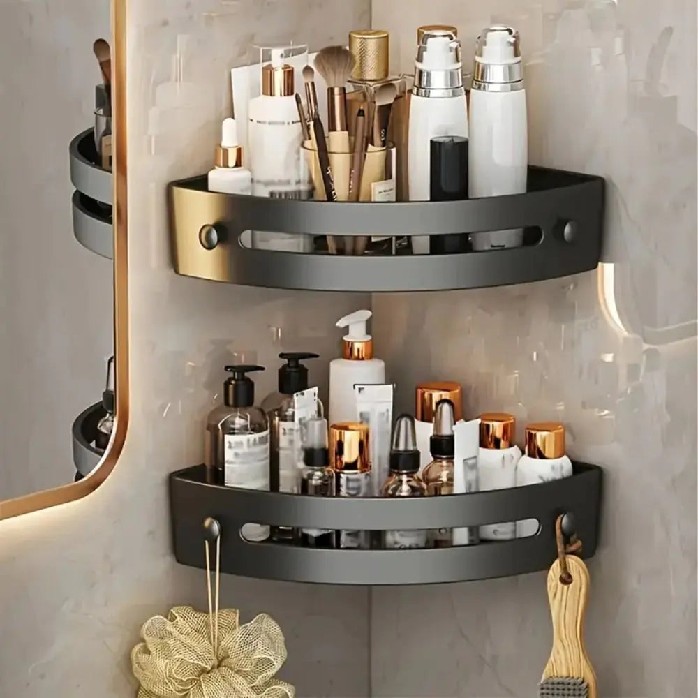 2-Tier Space-Saving Corner Shower Caddy Organizer