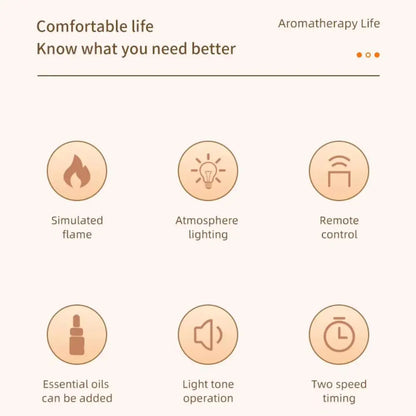 Flame Effect LED Aromatherapy Diffuser