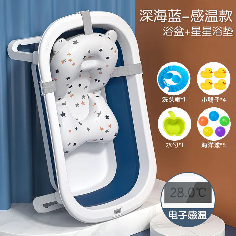 Foldable Baby Bathtub Set for Newborns and Kids