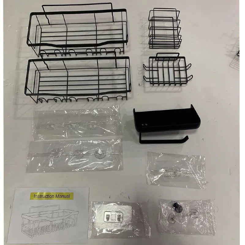 Wall-Mounted Shower Storage Rack for Bathroom