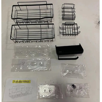 Wall-Mounted Shower Storage Rack for Bathroom