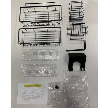 Wall-Mounted Shower Storage Rack for Bathroom