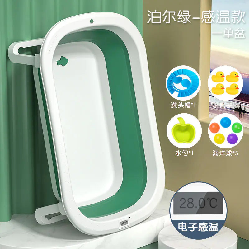 Foldable Baby Bathtub Set for Newborns and Kids