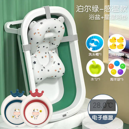 Foldable Baby Bathtub Set for Newborns and Kids