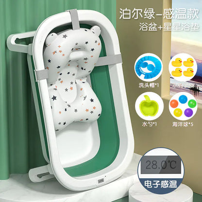 Foldable Baby Bathtub Set for Newborns and Kids