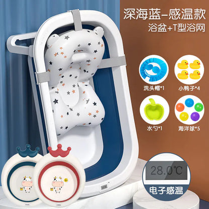 Foldable Baby Bathtub Set for Newborns and Kids