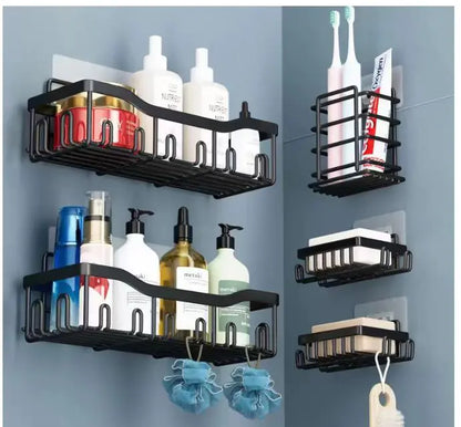 Wall-Mounted Shower Storage Rack for Bathroom
