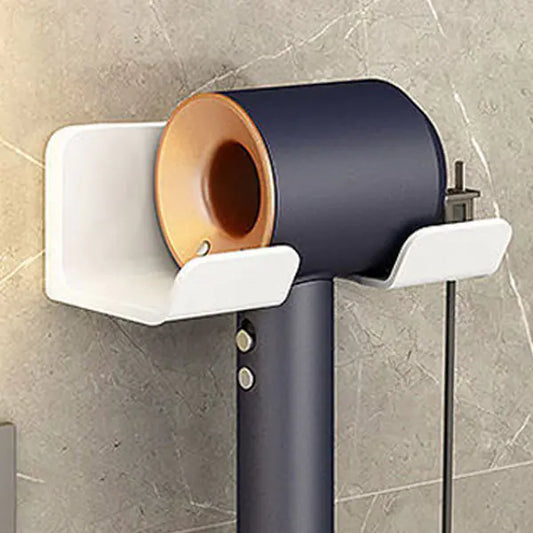 Bathroom Hair Dryer Holder - No Drill Multi-Function Rack