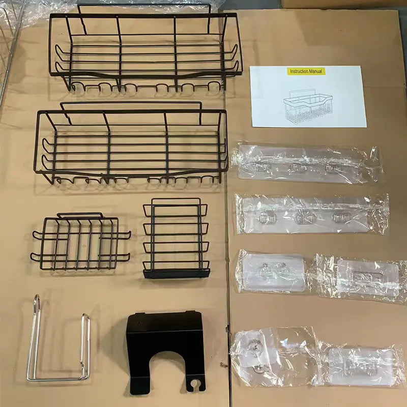 Wall-Mounted Shower Storage Rack for Bathroom