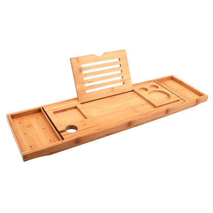 Expandable Non-Slip Bamboo Bathtub Storage Rack