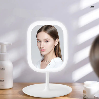 LED Makeup Mirror with USB Charging for Desktop