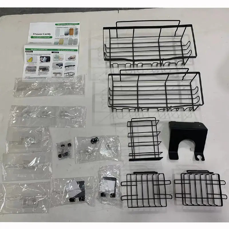 Wall-Mounted Shower Storage Rack for Bathroom