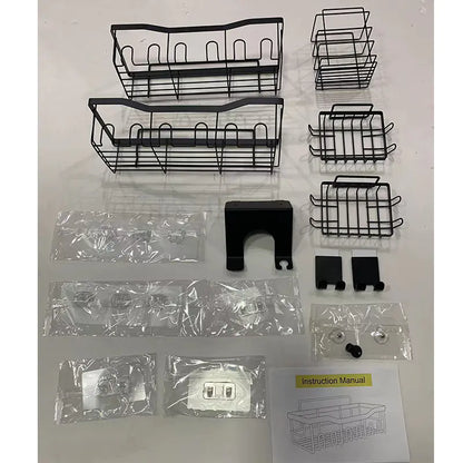 Wall-Mounted Shower Storage Rack for Bathroom