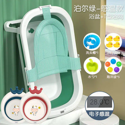 Foldable Baby Bathtub Set for Newborns and Kids