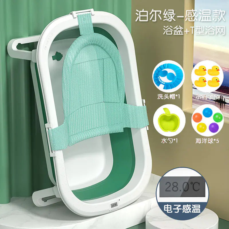 Foldable Baby Bathtub Set for Newborns and Kids