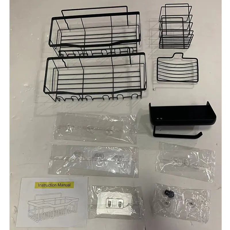 Wall-Mounted Shower Storage Rack for Bathroom