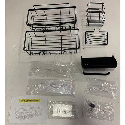 Wall-Mounted Shower Storage Rack for Bathroom