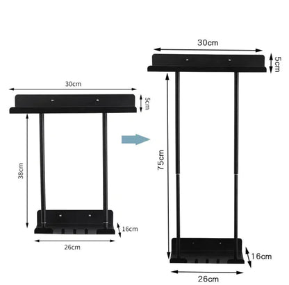 Black & Grey Wall Mounted Bathroom Storage Rack