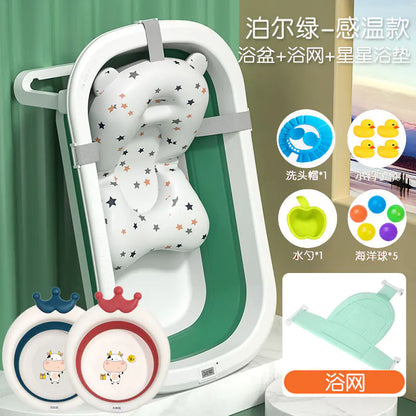 Foldable Baby Bathtub Set for Newborns and Kids