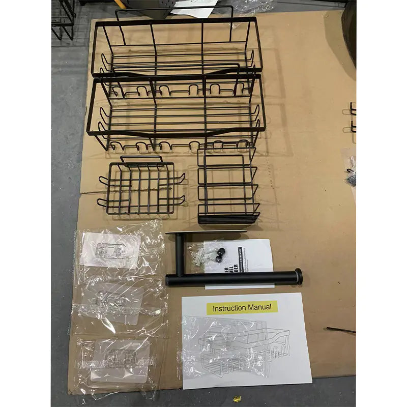 Wall-Mounted Shower Storage Rack for Bathroom