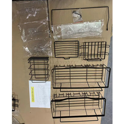 Wall-Mounted Shower Storage Rack for Bathroom