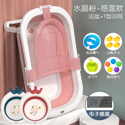 Foldable Baby Bathtub Set for Newborns and Kids
